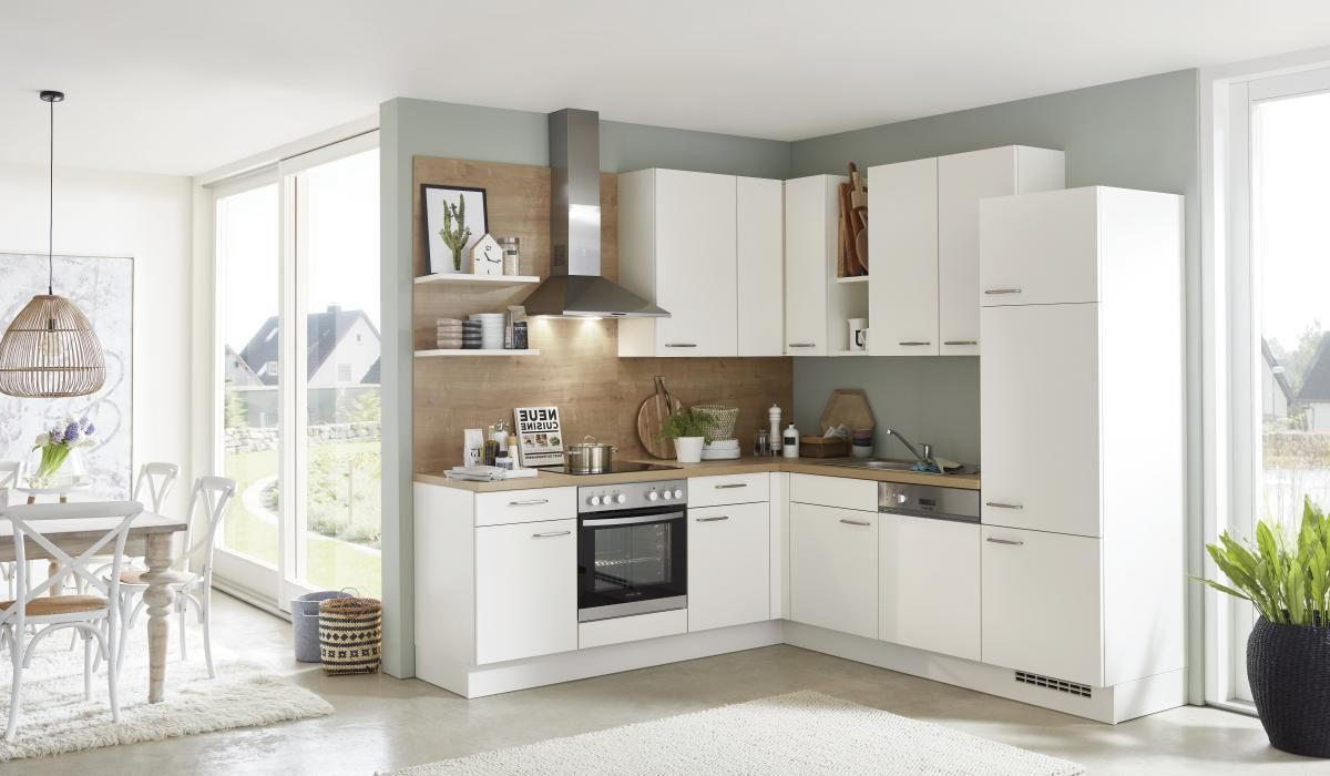 ROHOVÁ KUCHYŇA TONIO 245 - magnóliová/farba duba, Design, kompozitné drevo (225/245cm) - Celina