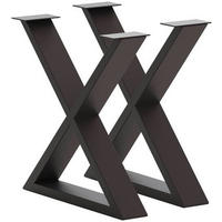 TISCHGESTELL Anthrazit  - Anthrazit, Design, Metall (73/17/74cm) - Waldwelt