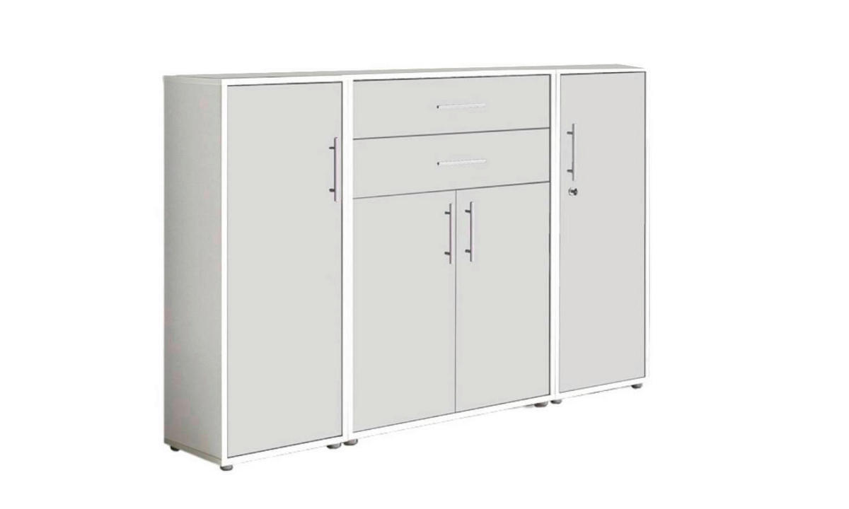 AKTENSCHRANK 172,6/113,6/33 cm  - Weiß, MODERN, Holzwerkstoff (172,6/113,6/33cm) - MID.YOU