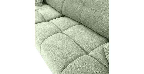 ECKSOFA  in Flachgewebe Hellgrün  - Schwarz/Hellgrün, KONVENTIONELL, Textil/Metall (180/295cm) - Carryhome