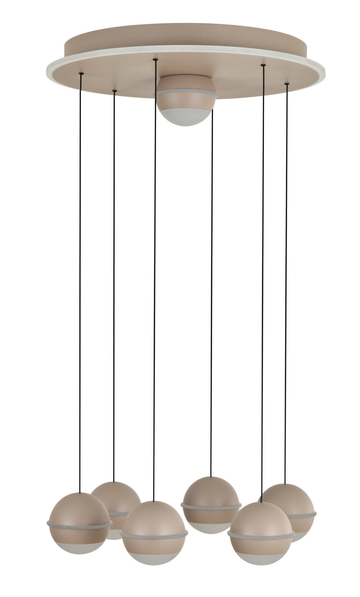LED-HÄNGELEUCHTE Biarritz 46/150/46 cm  - Sandfarben, Design, Kunststoff/Metall (46/150/46cm)