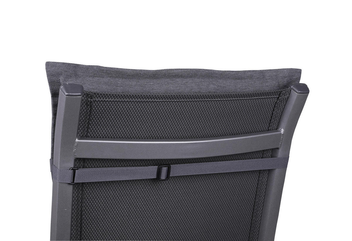 SESSELAUFLAGENSET in Anthrazit Uni  - Anthrazit, Basics, Textil (50/7/108cm)