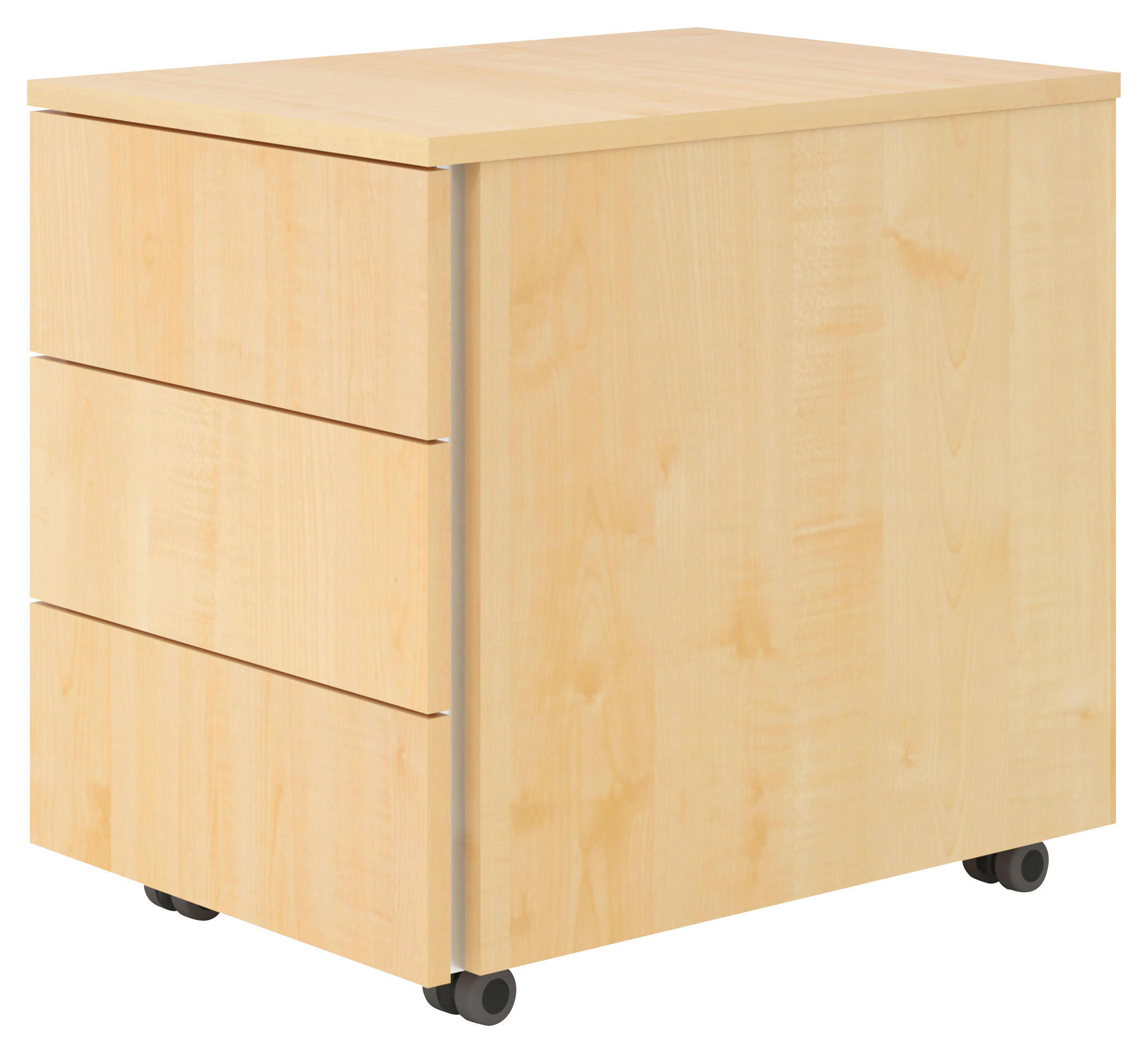 ROLLCONTAINER Ahornfarben  - Ahornfarben, KONVENTIONELL, Holzwerkstoff (39,5/51/54,8cm) - Venda