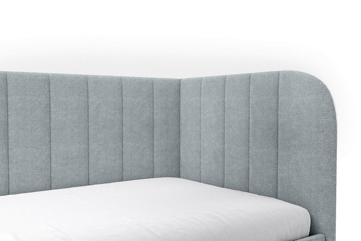 POLSTERBETT 90/200 cm, inkl. gepolstertes Kopfteil, Lattenrost, Bettkasten,  in Minttürkis  - Schwarz/Minttürkis, MODERN, Holz/Holzwerkstoff (90/200cm) - MID.YOU