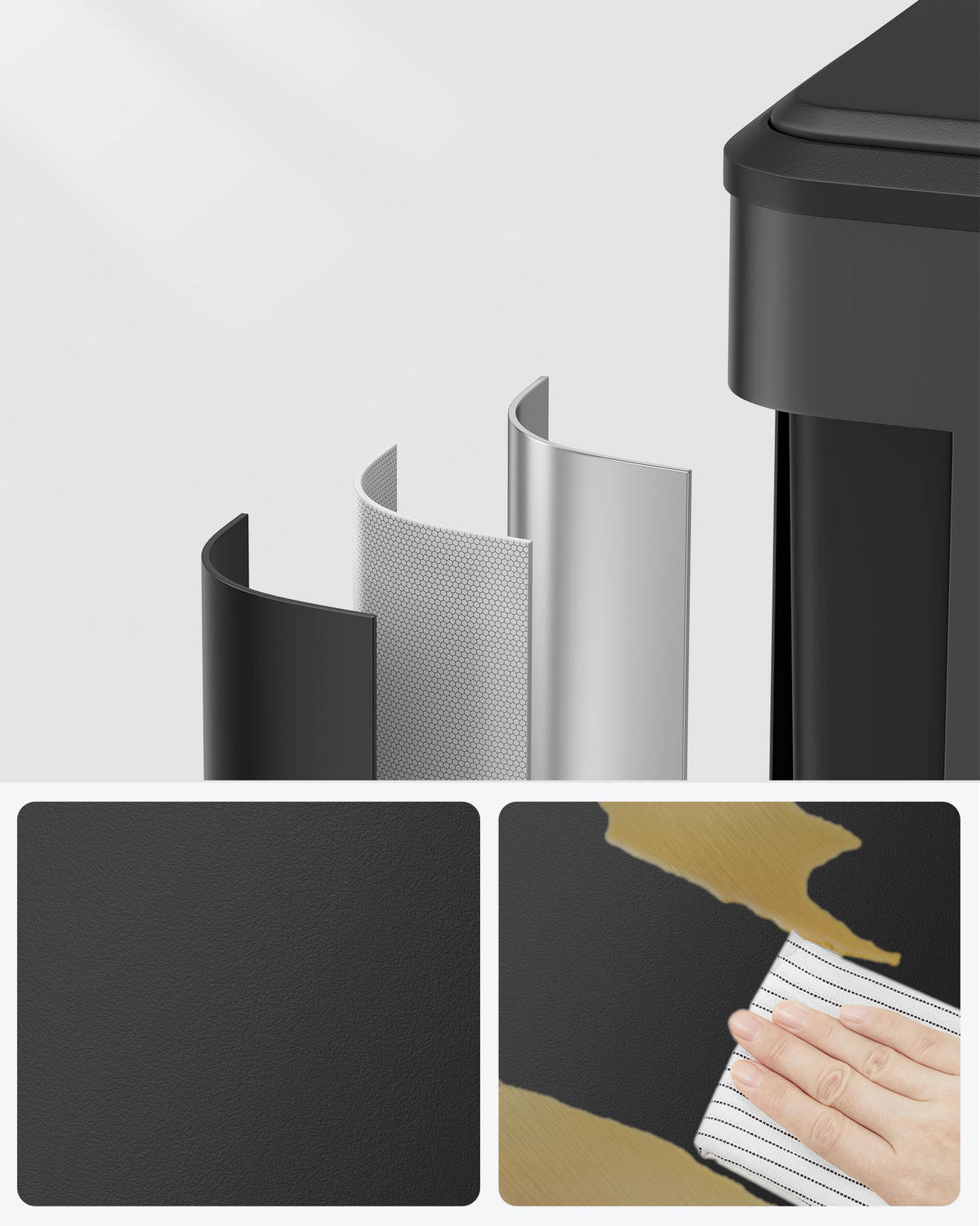 ABFALLSAMMLER 30 L  - Schwarz/Grau, Basics, Kunststoff/Metall (41,7/49,4/33,2cm)