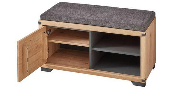 GARDEROBE 5-teilig  in 268/204/41 cm  - Wildeiche/Graphitfarben, Natur, Holz/Holzwerkstoff (268/204/41cm) - Linea Natura