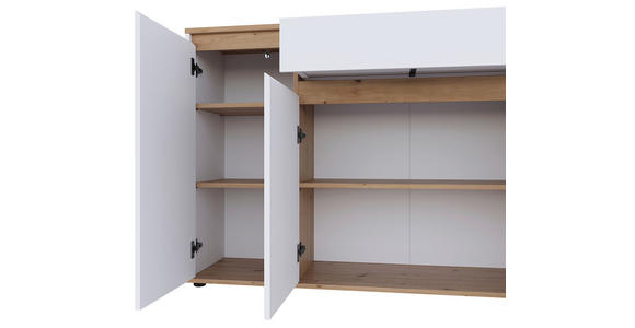 SIDEBOARD  160/93/38 cm 1 Schublade(n)  - Weiß/Eiche Artisan, MODERN, Holzwerkstoff (160/93/38cm) - Carryhome