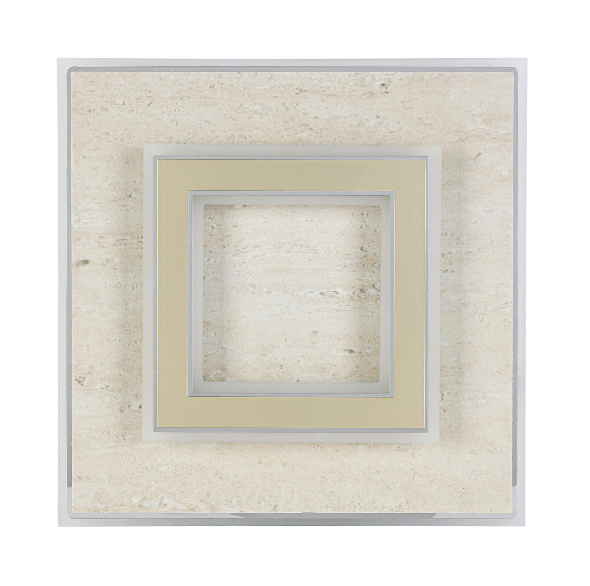 DECKENLEUCHTE 40/40/7,5 cm  - Champagner, Trend, Kunststoff/Metall (40/40/7,5cm) - Collett's Monde