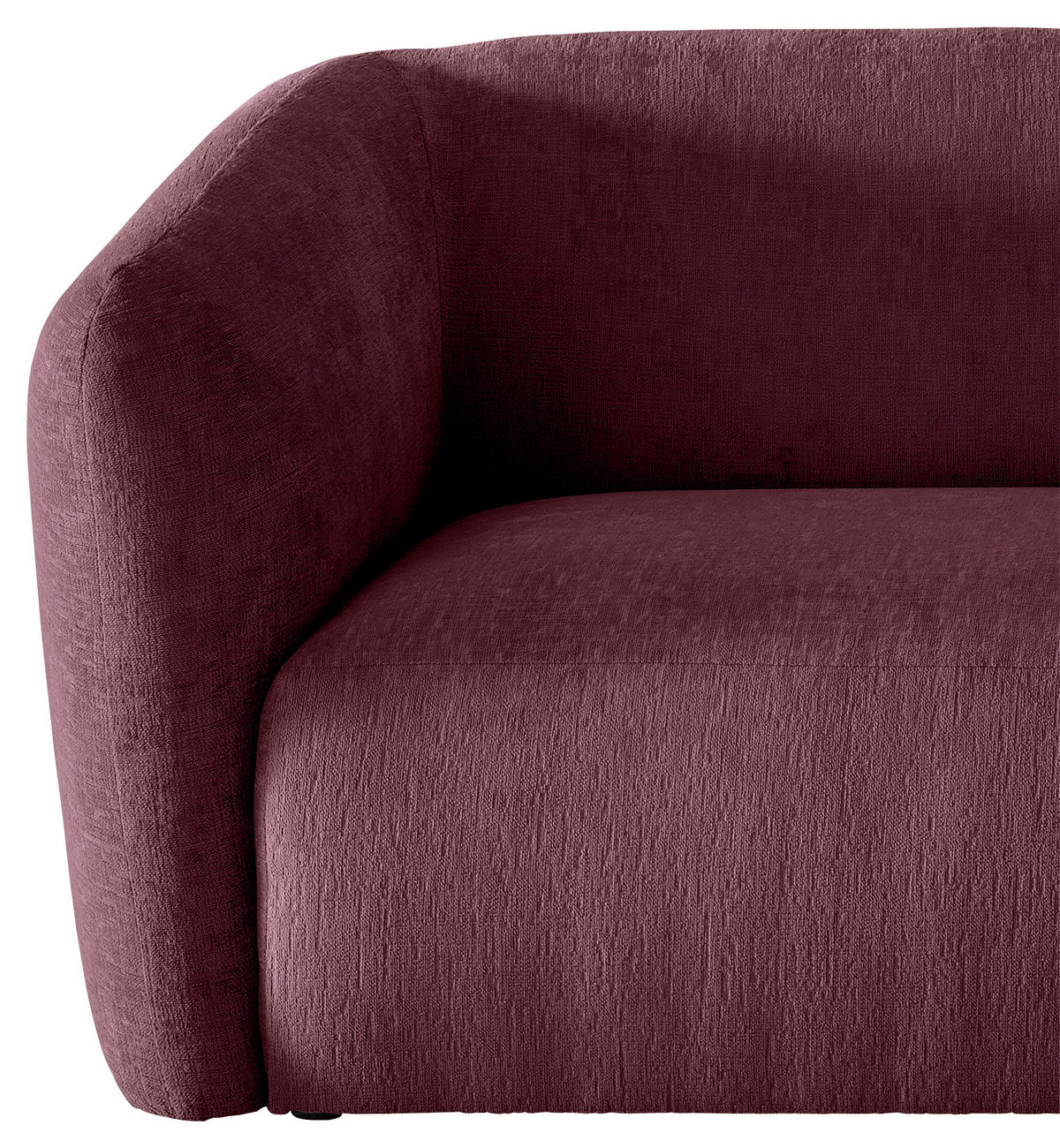 ECKSOFA in Mikrofaser Bordeaux  - Bordeaux/Schwarz, Modern, Kunststoff/Textil (238/107cm) - Livetastic