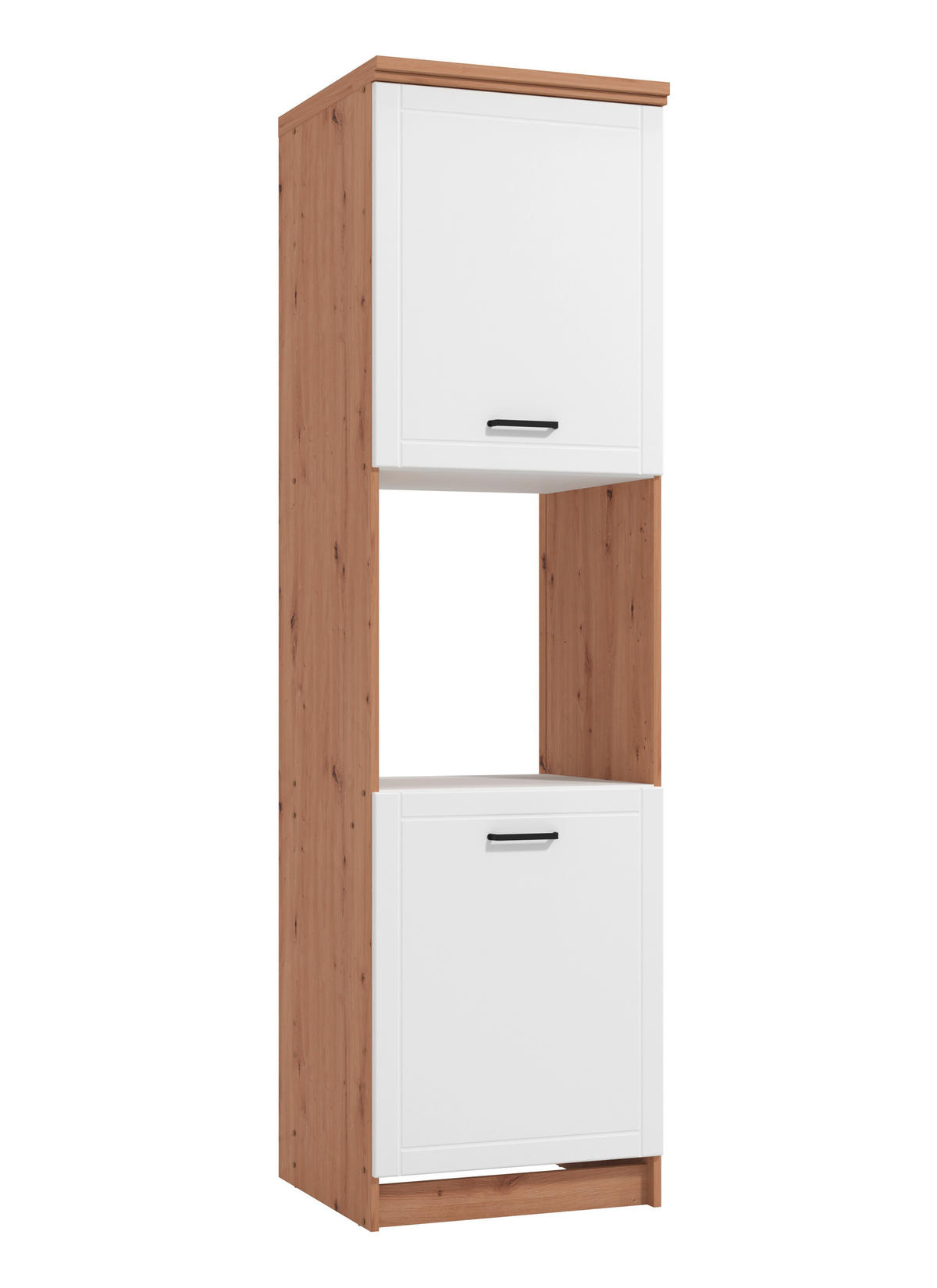 EDÉNYTÁROLÓ SZEKRÉNY - ezüsttölgy, Basics, faalapú anyag (60/217/58cm) - Carryhome
