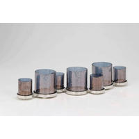 KERZENHALTER - Nickelfarben, LIFESTYLE, Glas/Metall (58,5/17/12cm) - Ambia Home