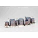 KERZENHALTER - Nickelfarben, LIFESTYLE, Glas/Metall (58,5/17/12cm) - Ambia Home