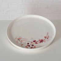 TÁNYÉR 21 cm  - bézs/barna, Basics, kerámia (21cm)