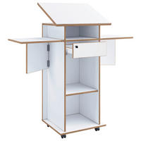 STEHPULT   - Honigeiche/Weiß, Design, Holzwerkstoff (123/128/44cm) - MID.YOU