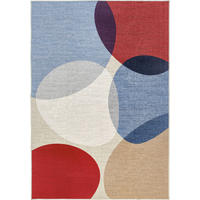 VINTAGE-TEPPICH 160/230 cm CORTEA NAYRA, waschbar Creme, Dunkelrot, Blaugrau rechteckig  - Blaugrau/Creme, Design, Kunststoff/Textil (160/230cm) - Lindorug