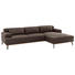 WOHNLANDSCHAFT in Textil Dunkelbraun - Dunkelbraun/Schwarz, MODERN, Textil/Metall (285/174cm) - Carryhome WOHNLANDSCHAFT in Textil Dunkelbraun - Dunkelbraun/Schwarz, MODERN, Textil/Metall (285/174cm) - Carryhome