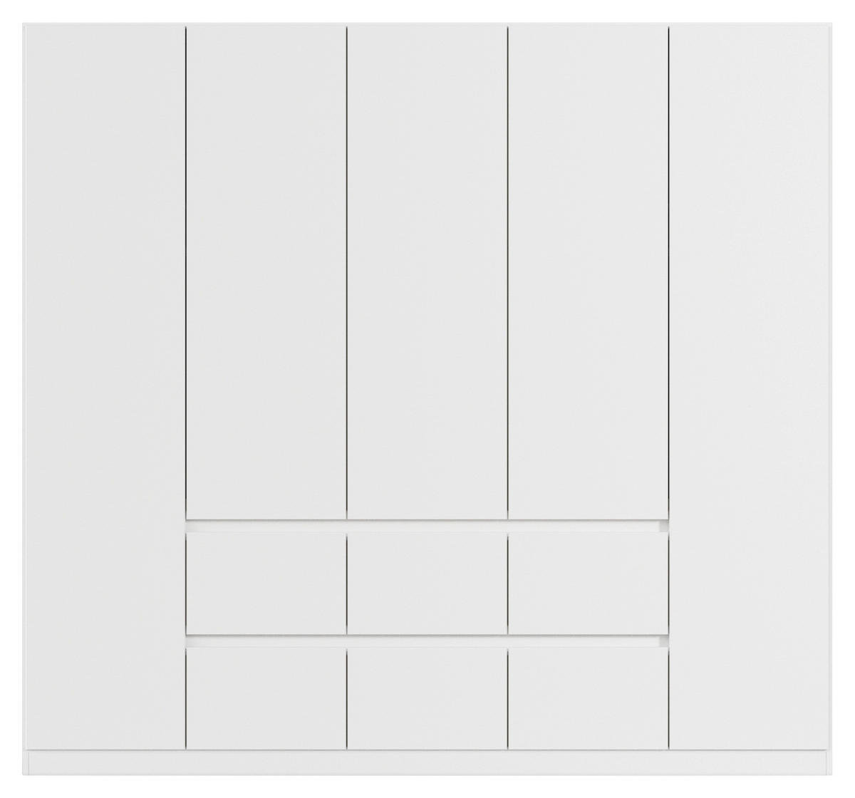DREHTÜRENSCHRANK in Weiss  - Weiss, Basics, Holzwerkstoff (226/210/54cm) - Rauch Möbel