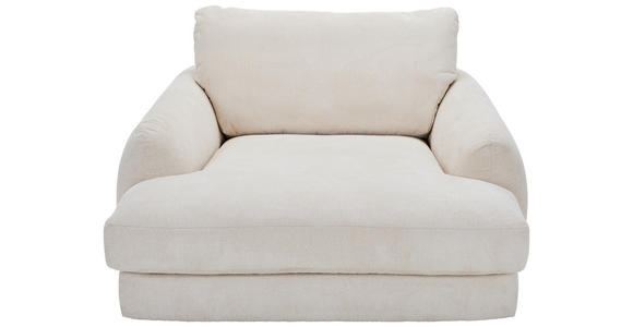 XXL-SESSEL - Creme/Schwarz, KONVENTIONELL, Kunststoff/Textil (132/81/158cm) - Carryhome