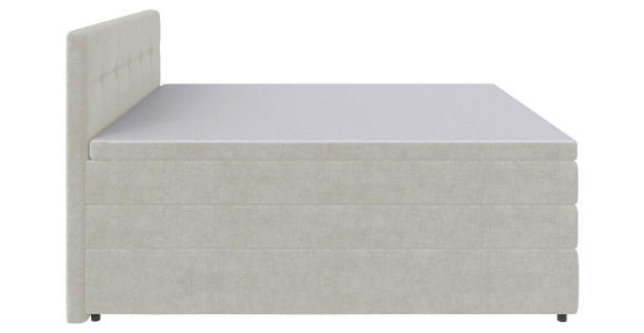 BOXSPRINGBETT 160/200 cm in Creme - Creme/Schwarz, KONVENTIONELL, Kunststoff/Textil (160/200cm) - Carryhome