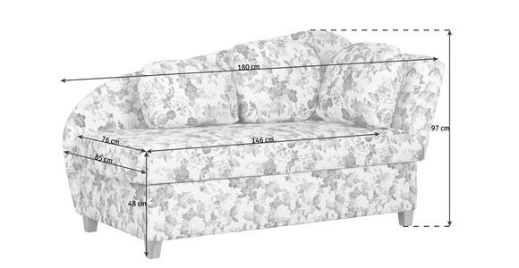 LIEGE in Webstoff Dunkelgrau  - Dunkelgrau, LIFESTYLE, Holz/Textil (180/97/85cm) - Novel