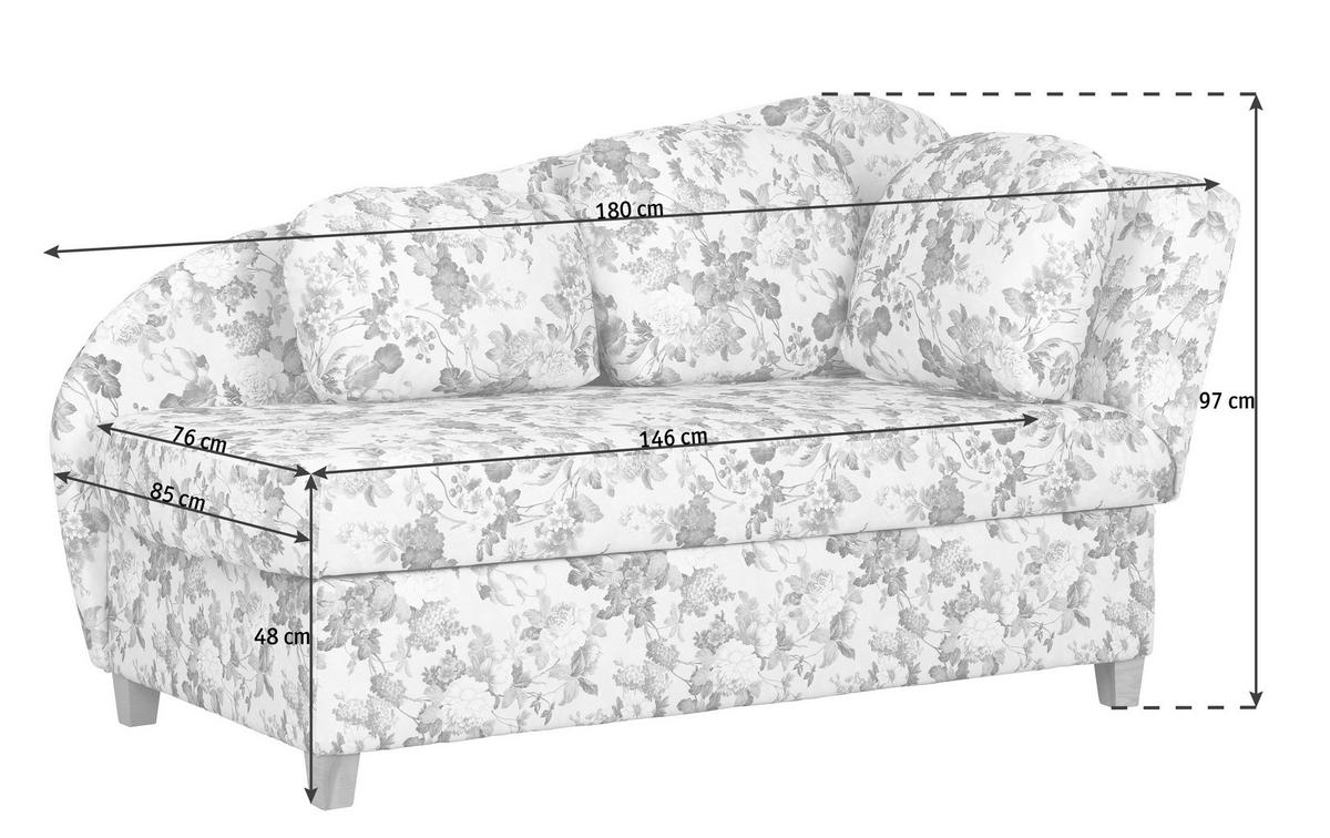 LIEGE in Mikrofaser Sandfarben  - Sandfarben, Lifestyle, Holz/Textil (180/97/85cm) - Novel