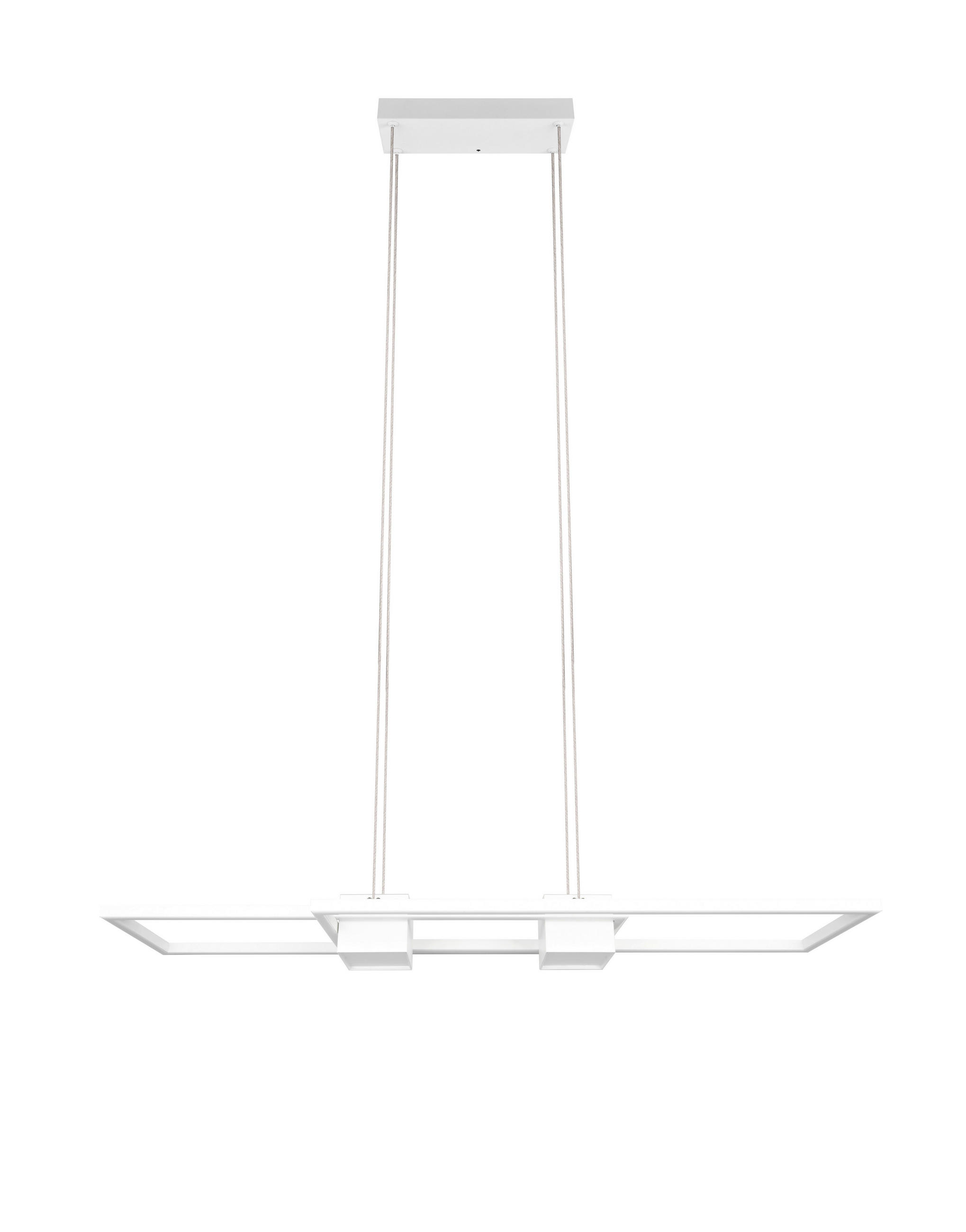 LED-PENDELLEUCHTE Albany 100/28/150 cm  - Weiß, Design, Metall (100/28/150cm) - Trio Leuchten