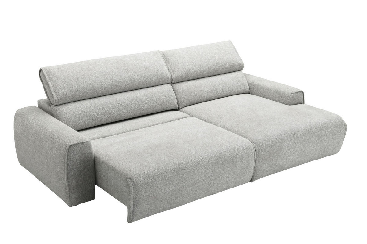 ECKSOFA  Chenille Beige  - Beige/Schwarz, Design, Kunststoff/Textil (258/160cm) - Livetastic