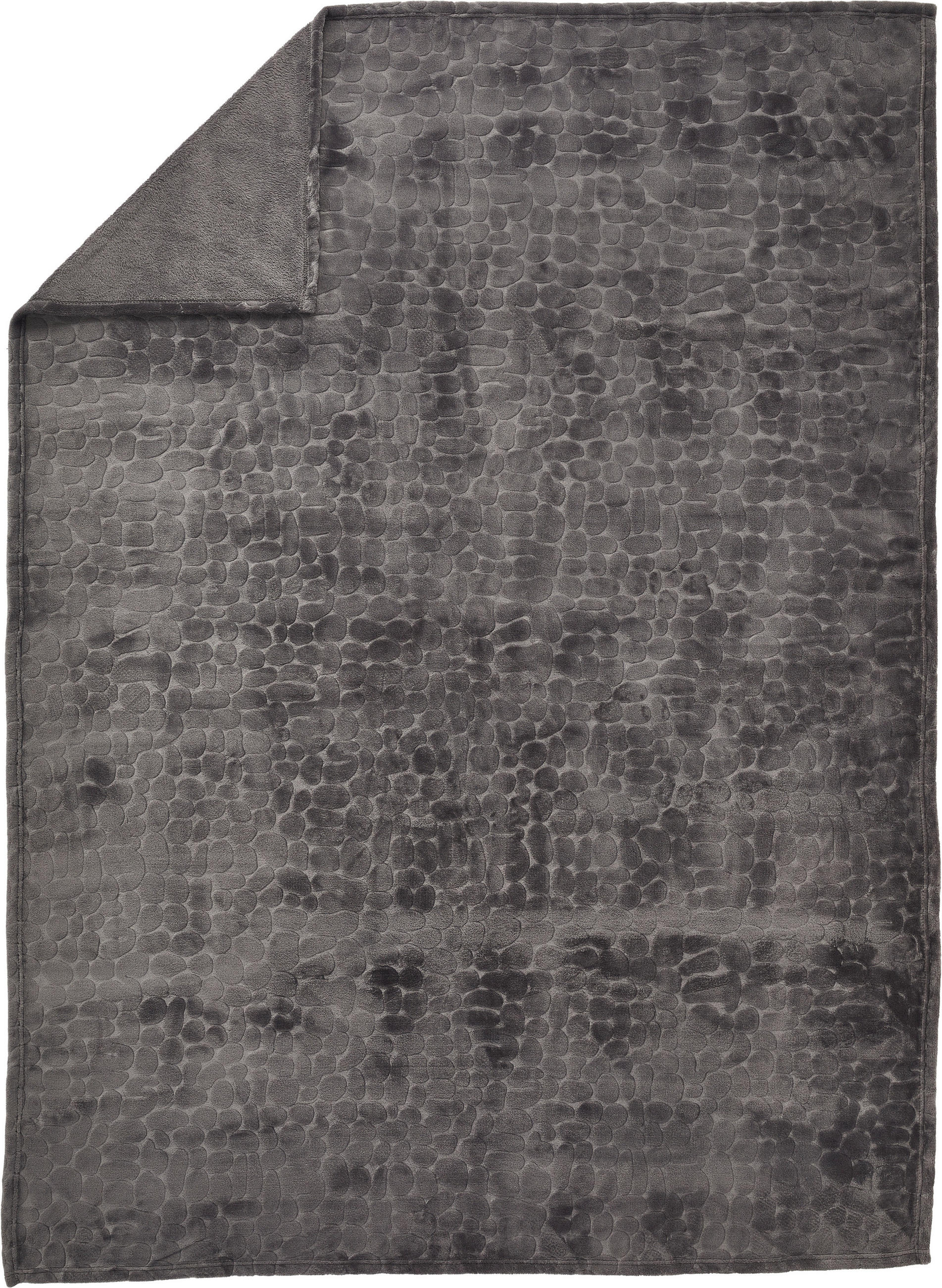 FLEECOVÁ DEKA, polyester, 220/240 cm - antracitová, textil (220/240cm) - Novel
