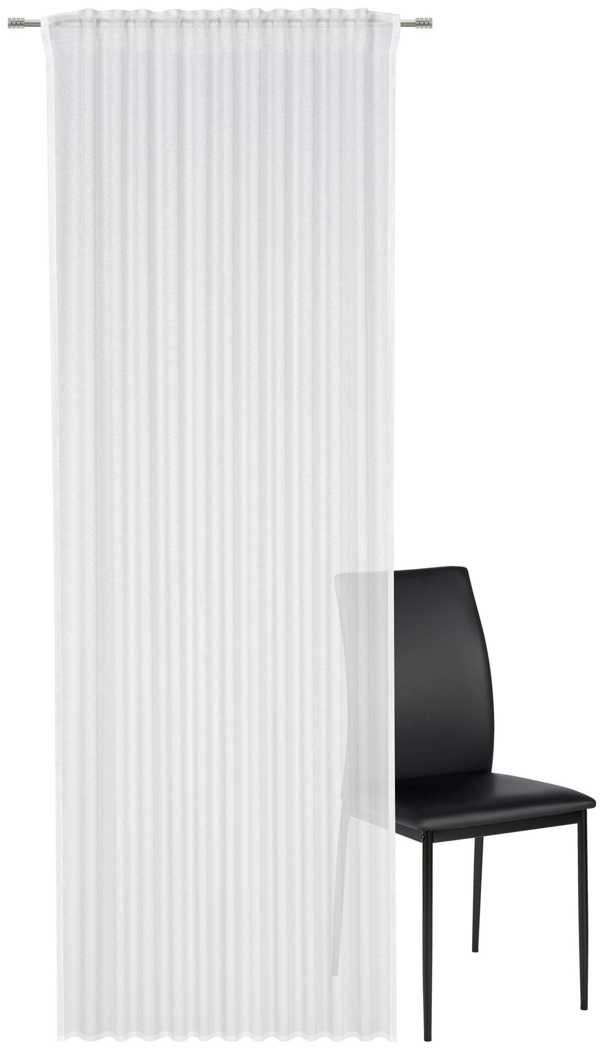 FERTIGSTORE  transparent   140/260 cm  - Elfenbein/Weiß, Basics, Textil (140/260cm) - Dieter Knoll