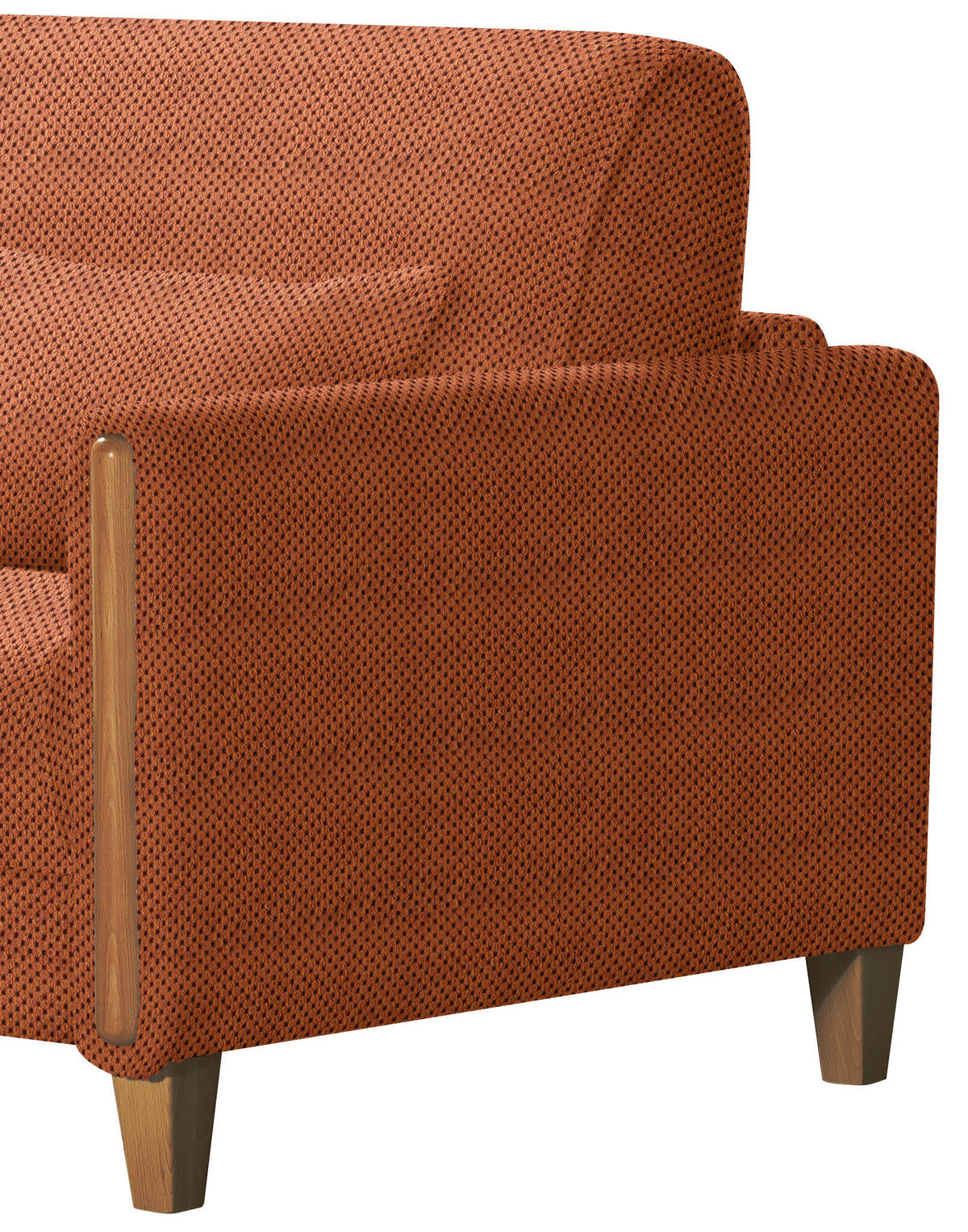 SCHLAFSOFA in Webstoff Buchefarben, Rostfarben  - Rostfarben/Buchefarben, Design, Holz/Textil (174/88/104cm) - Niels Andersson
