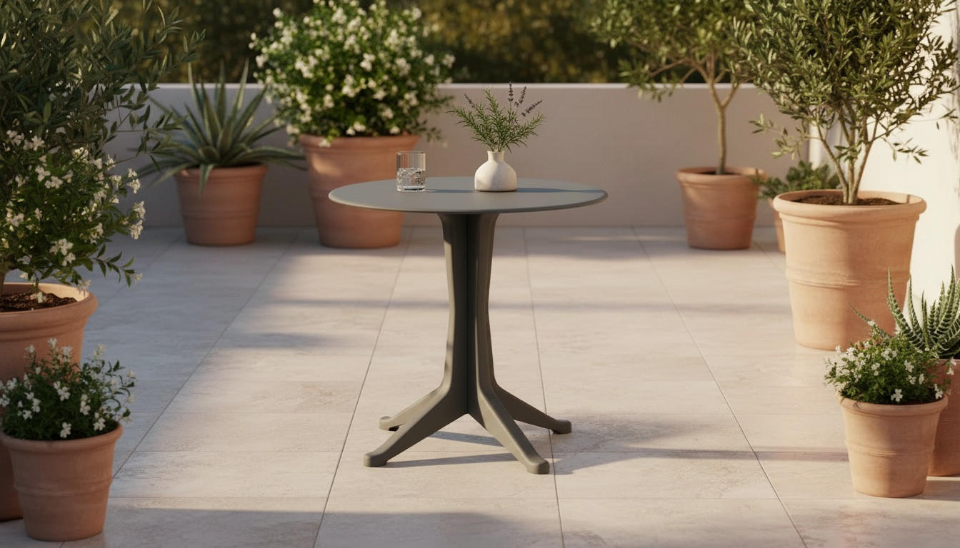 GARTENTISCH Kunststoff Anthrazit  - Anthrazit, MODERN, Kunststoff (70/72cm) - Ambia Garden