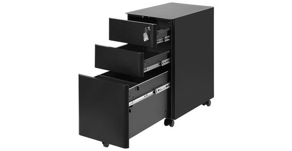 ROLLCONTAINER 30/59,2/50 cm  - Schwarz, KONVENTIONELL, Kunststoff/Metall (30/59,2/50cm) - Novel