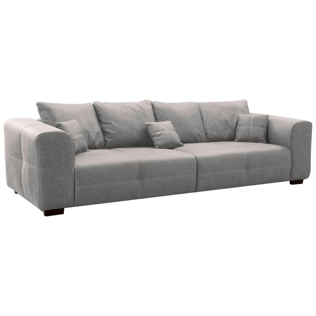 Thumbnail - Cantus Bigsofa, Hellgrau, Textil, Buche, massiv, 4-Sitzer, Füllung: Schaumstoff, Silikon,Schaumstoff, Silikon, 287x69x10...