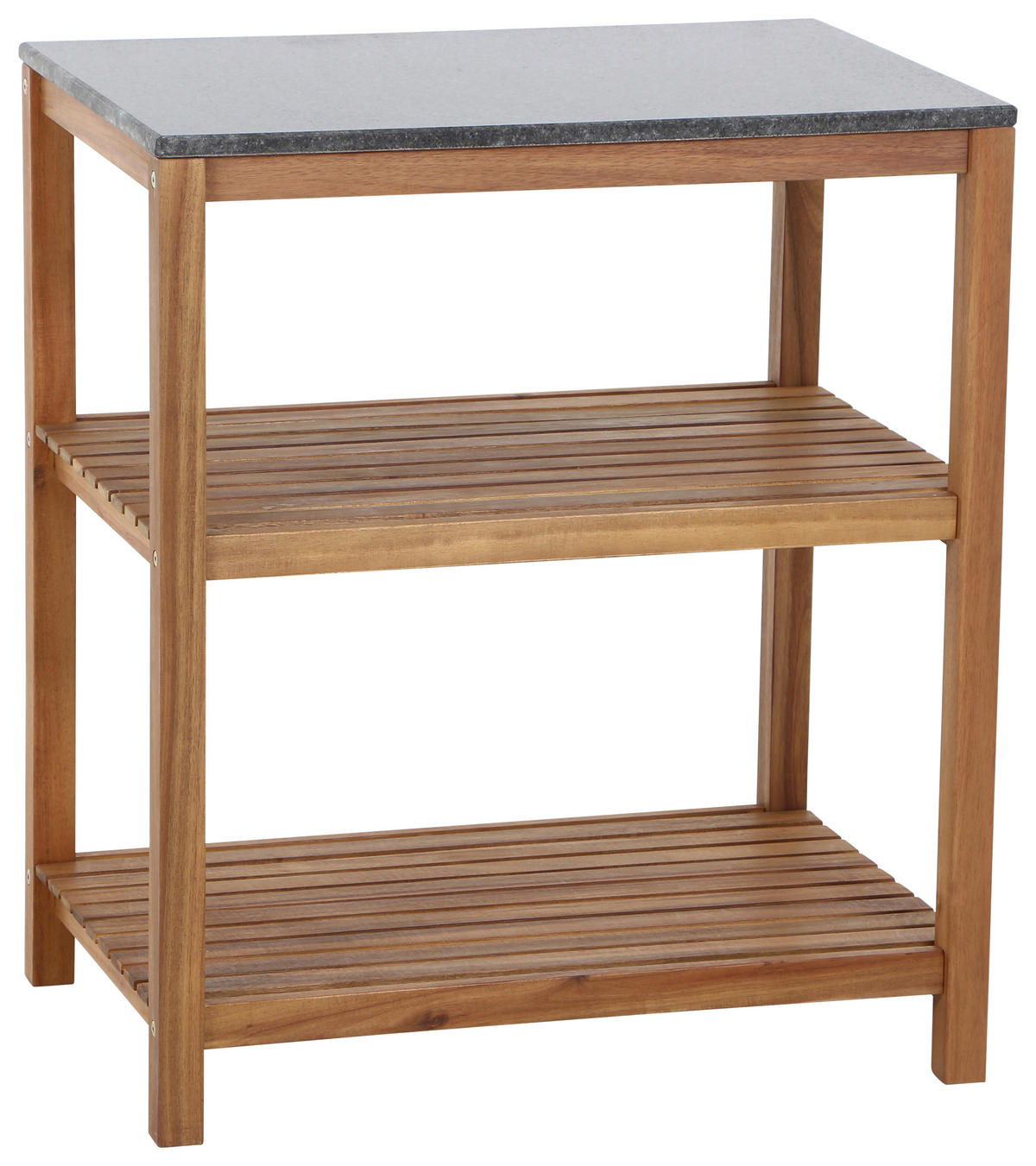 OUTDOORKÜCHE - Schwarz/Akaziefarben, MODERN, Holz/Stein (75/87/52cm) - Siena Garden