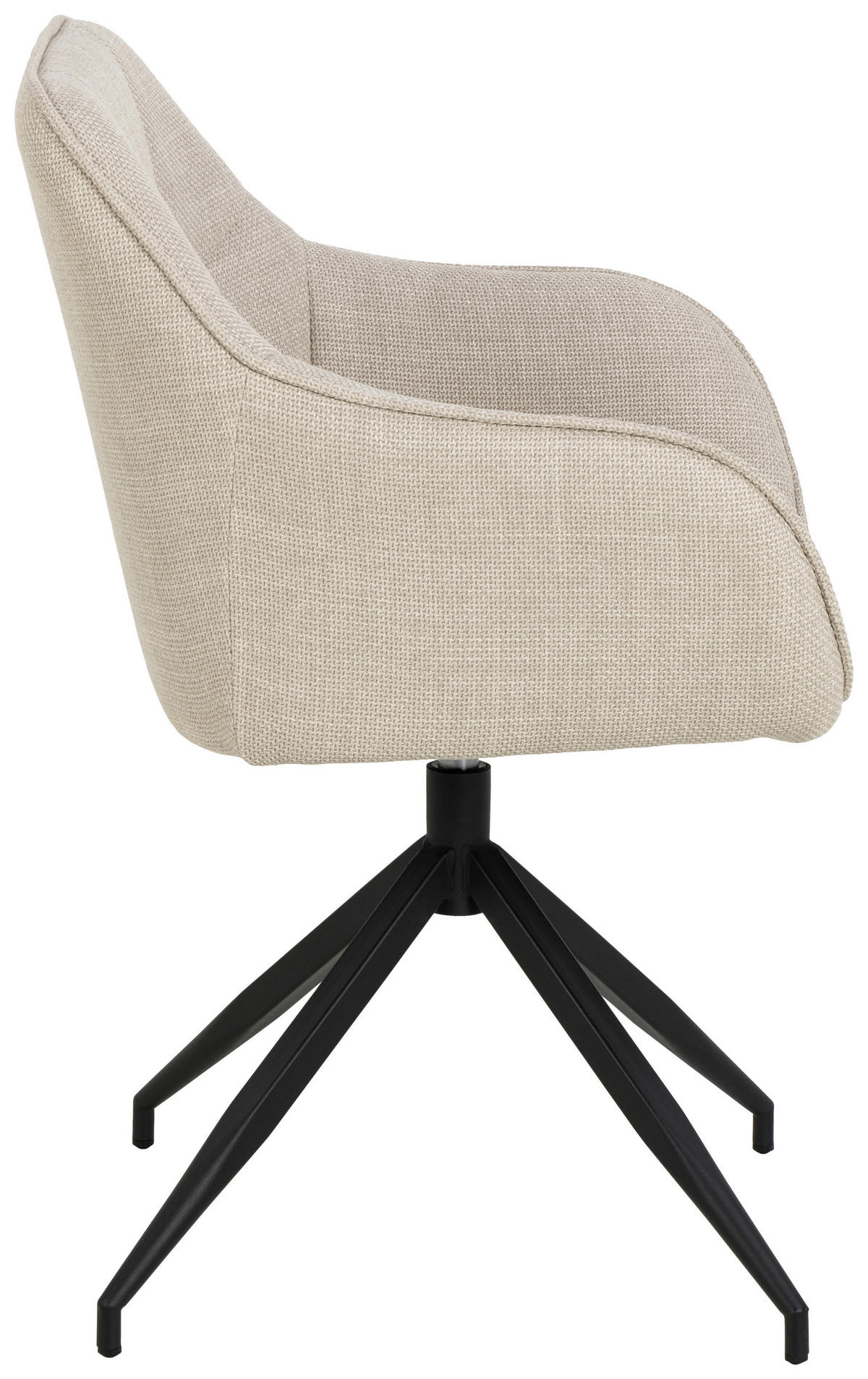 ARMLEHNSTUHL  in Webstoff  - Beige/Schwarz, Design, Textil/Metall (58/84,5/54,5cm) - MID.YOU