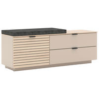 ELŐSZOBAPAD 130/51/38 cm  - kasmírszínű/tölgyfa színű, Design, faalapú anyag/textil (130/51/38cm) - Xora