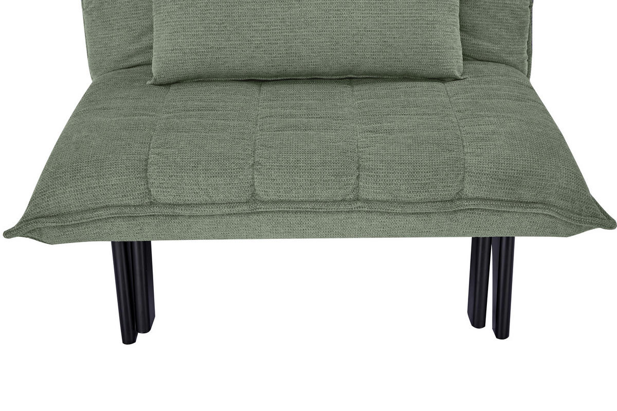 SCHLAFSESSEL  in Webstoff Grün  - Schwarz/Grün, Basics, Holz/Textil (108/82/102cm) - Stylife