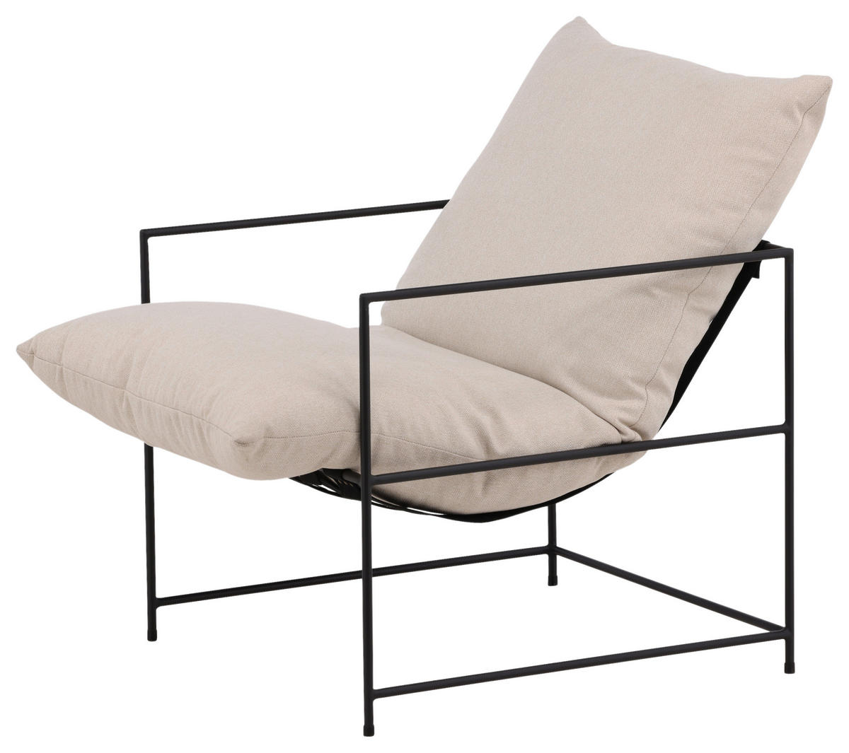 FÅTÖLJ i textil, metall vit  - vit, Design, metall/textil (68.5/97.5/90cm) - Livetastic