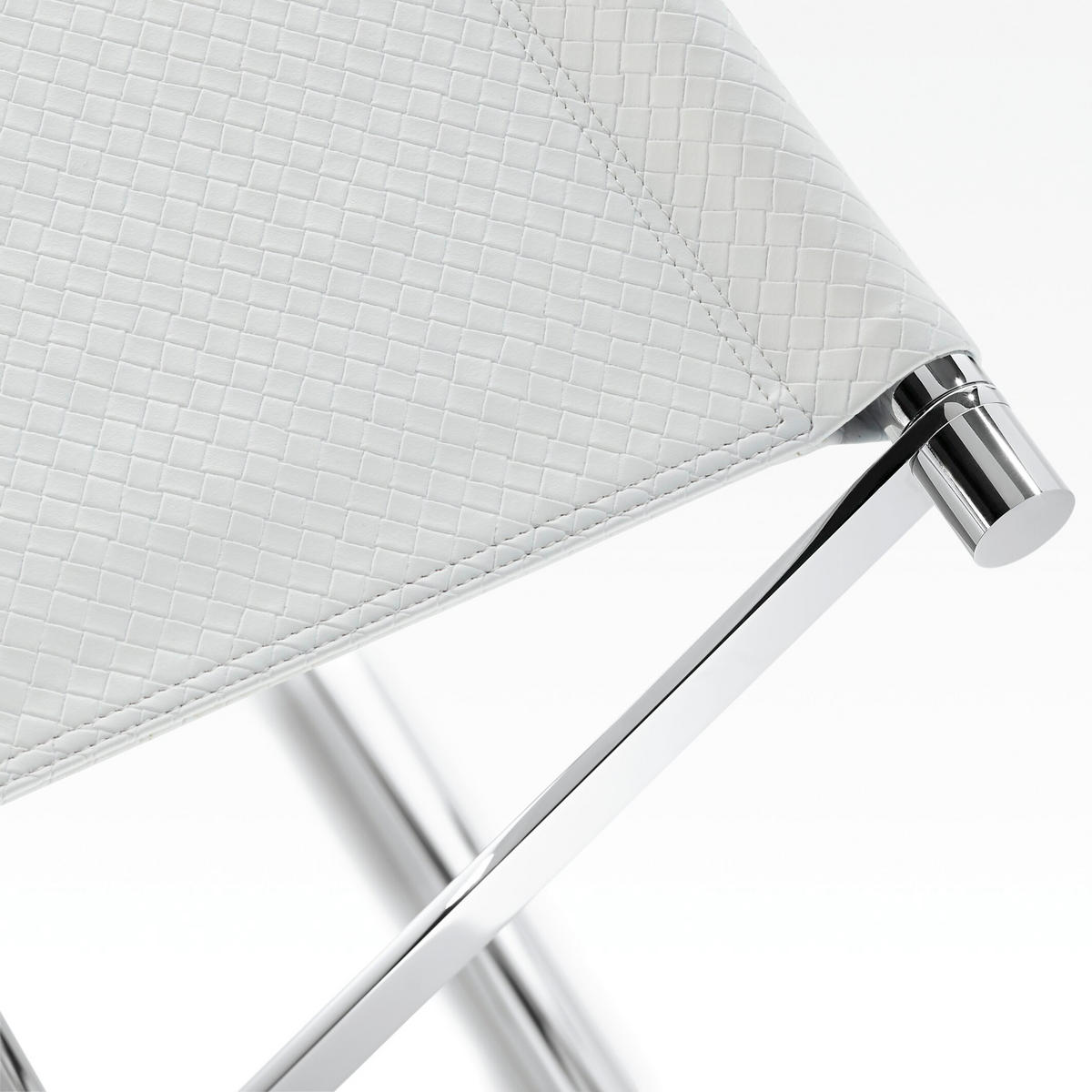PREKLOPNI STOLAC  bijela, boje kroma  metal, tekstil      - bijela/boje kroma, Design, metal/tekstil (34,5/45/45cm) - Joop!