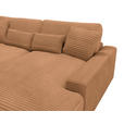 BIGSOFA  in Cord Rostfarben  - Rostfarben/Schwarz, MODERN, Kunststoff/Textil (230/85/190cm) - Carryhome