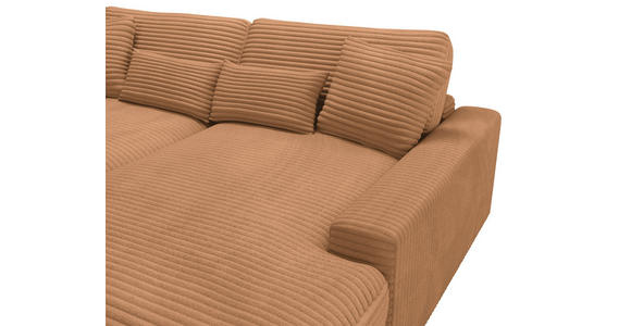 BIGSOFA in Cord Rostfarben - Rostfarben/Schwarz, MODERN, Kunststoff/Textil (230/85/190cm) - Carryhome