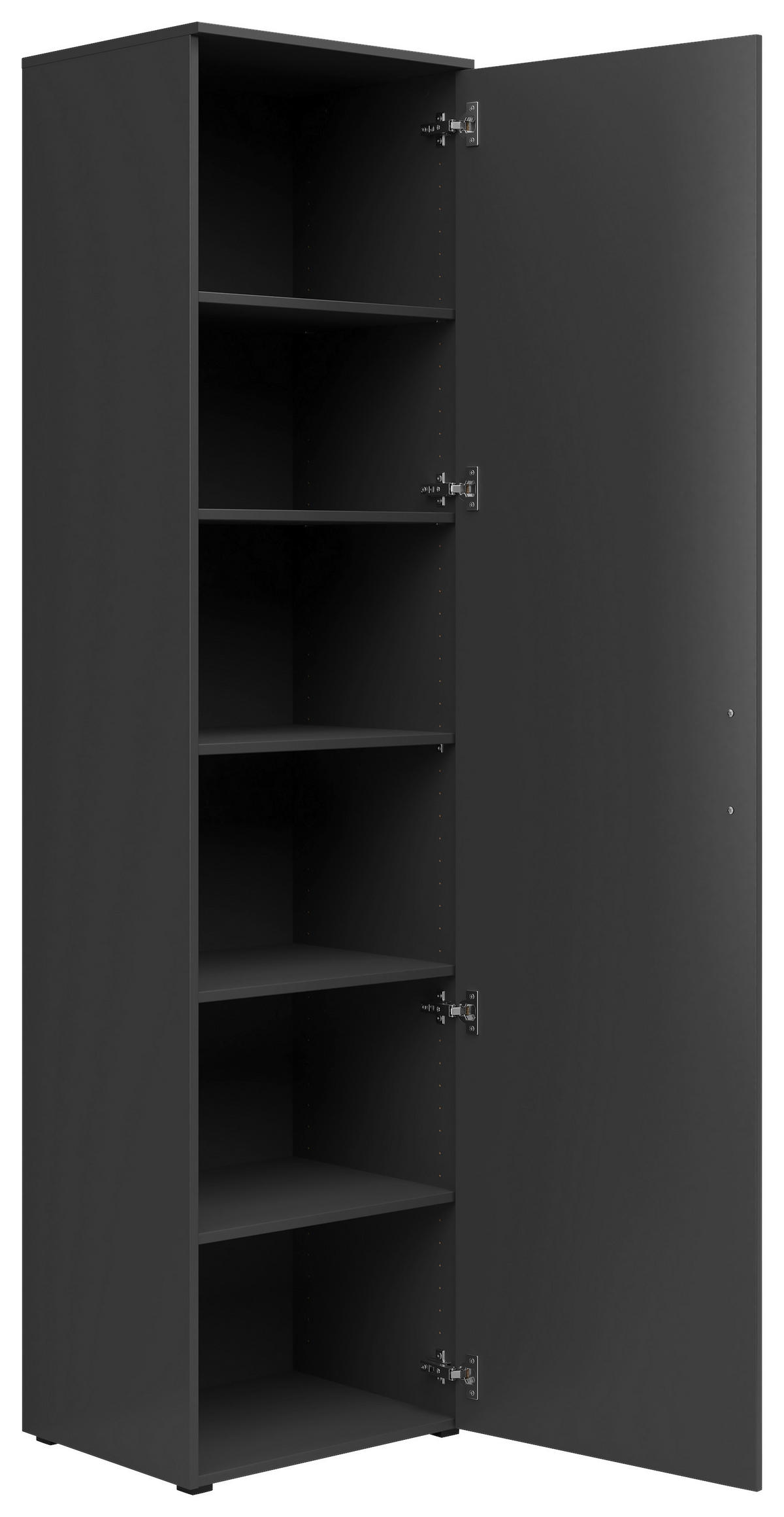 MEHRZWECKSCHRANK 50/195/40 cm  in Graphitfarben  - Anthrazit/Schwarz, MODERN, Holzwerkstoff/Kunststoff (50/195/40cm) - Carryhome