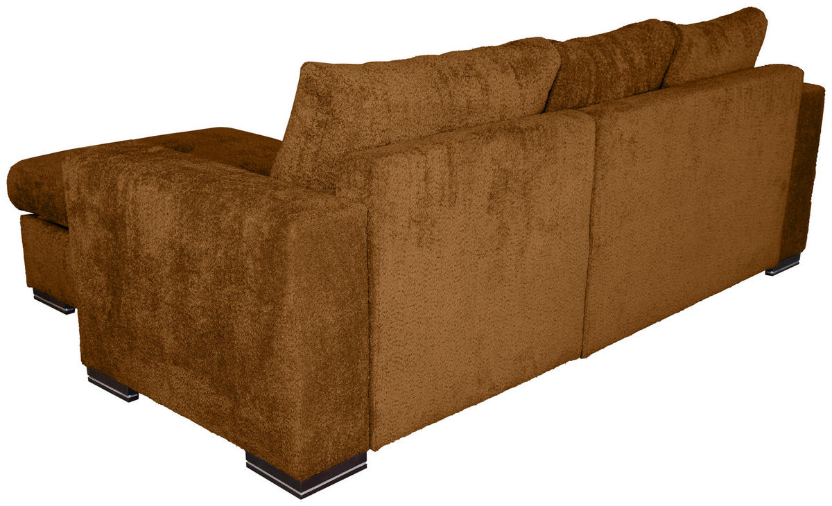 ECKSOFA Goldfarben Webstoff  - Goldfarben/Braun, KONVENTIONELL, Holz/Textil (170/235cm) - Carryhome