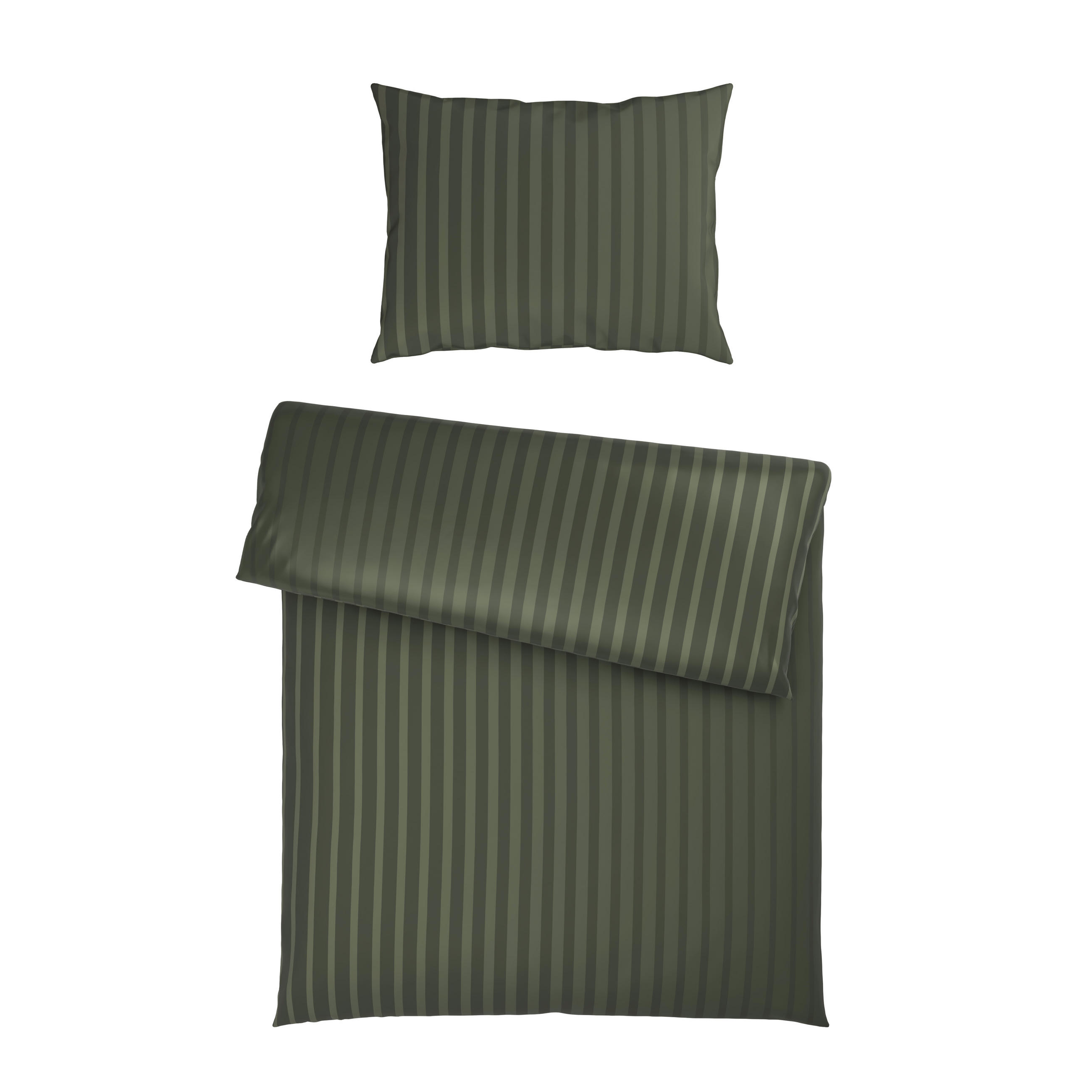 POVLEČENÍ, satén, zelená, 140/200 cm - zelená, textil (140/200cm) - Dieter Knoll