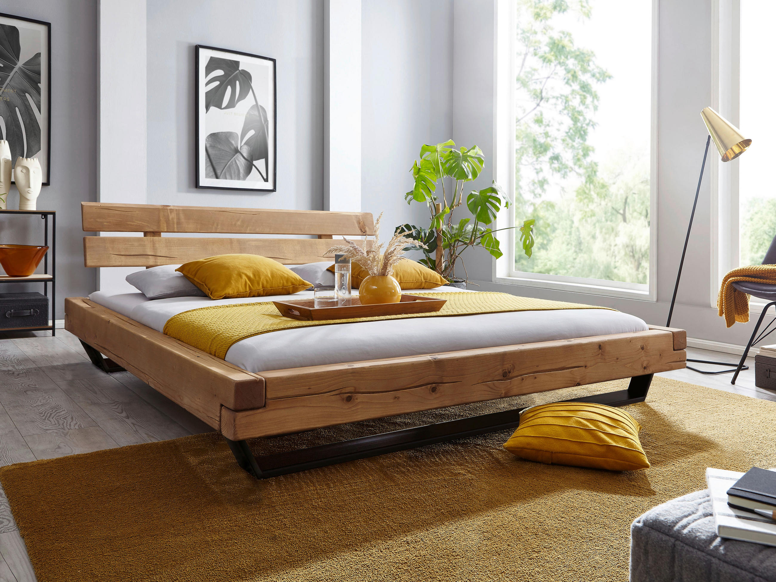 Livetastic TRÁMOVÁ POSTEĽ, 180/200 cm, farba duba, jantárová