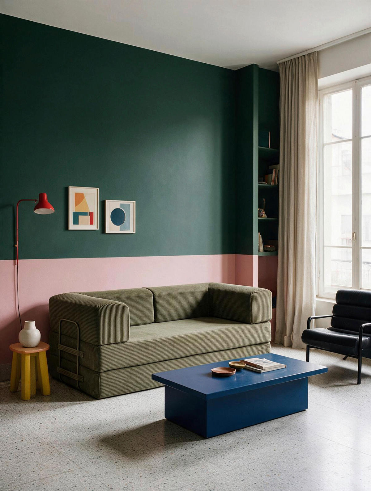 SCHLAFSOFA Cord Grün  - Grün, MODERN, Textil (200/70/90cm) - Livetastic