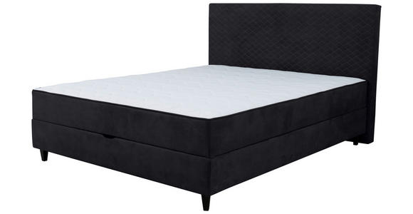 BOXBETT 120/200 cm  in Schwarz  - Schwarz, KONVENTIONELL, Kunststoff/Textil (120/200cm) - Carryhome