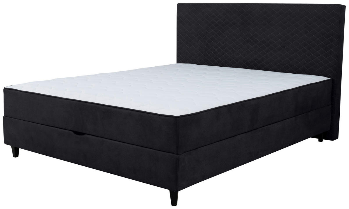 BOXBETT 120/200 cm  in Schwarz  - Schwarz, KONVENTIONELL, Kunststoff/Textil (120/200cm) - Carryhome