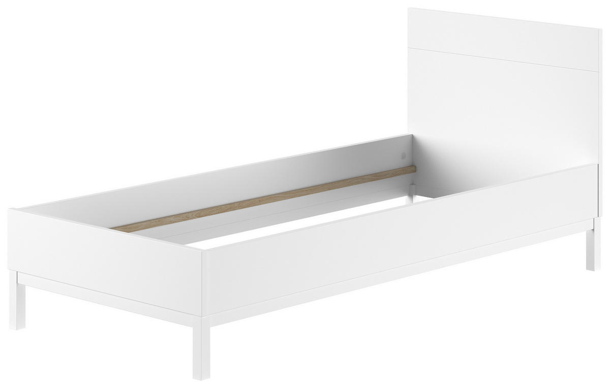 BETT 90/200 cm  in Weiß  - Weiß, MODERN, Holz/Holzwerkstoff (90/200cm) - MID.YOU