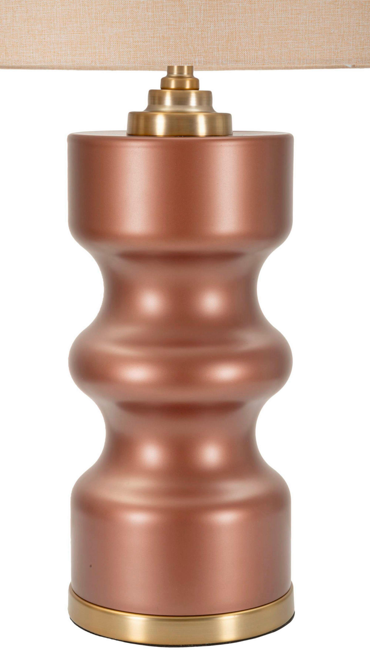 TISCHLEUCHTE   - Goldfarben/Braun, Basics, Glas/Textil (40.5/69.5/40.5cm)